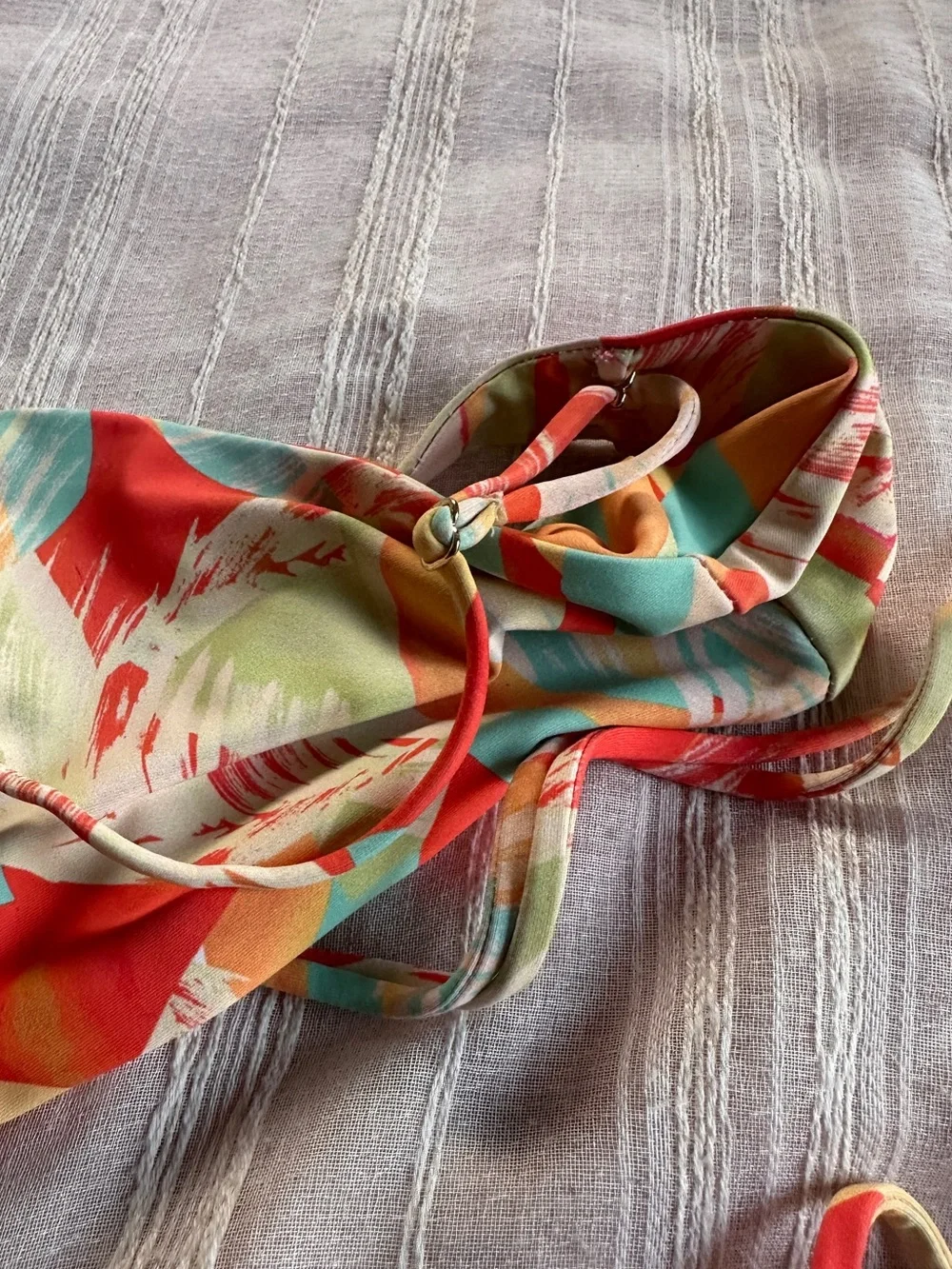 SKATIE Ella String Bikini Set Tropical Palm Cheeky Two Piece Swimsuit | S